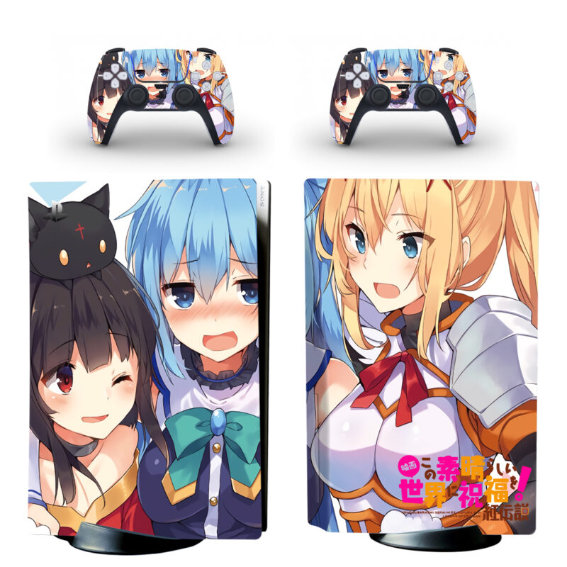 KonoSuba PS5 Skin Sticker And Controllers