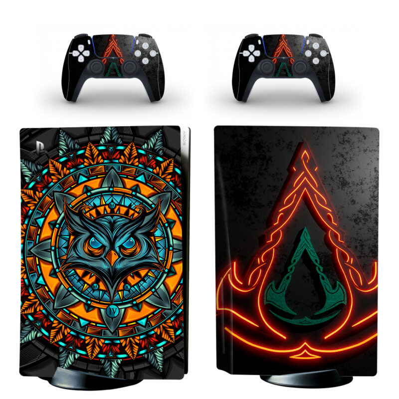 Mighty Owl And Assassin's Creed PS5 Skin Sticker Decal