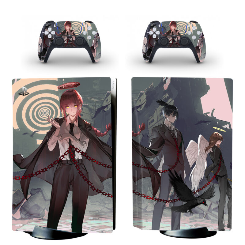 Makima And Aki Hayakawa PS5 Skin Sticker Decal