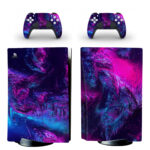 Neon Texture Abstract PS5 Skin Sticker Decal