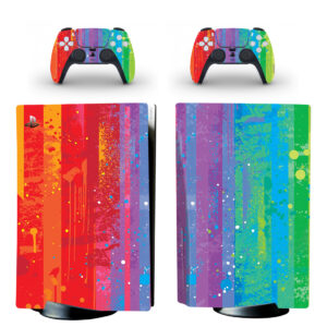 Colorful Grunge Texture PS5 Skin Sticker Decal