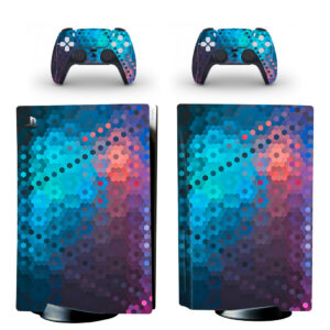 Multicolor Honeycomb Pattern PS5 Skin Sticker Decal