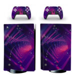 Gfx Purple Background PS5 Skin Sticker Decal