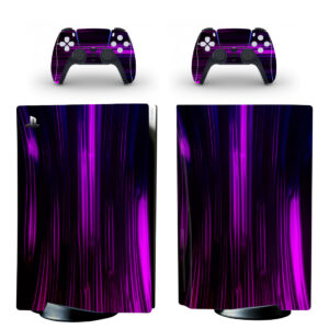 Purple Black Texture Abstract PS5 Skin Sticker Decal