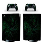 Green Technology Abstract PS5 Skin Sticker Decal