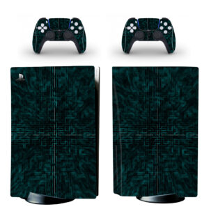 Green Techno Texture PS5 Skin Sticker Decal