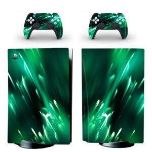 Green Shooting Stars PS5 Skin Sticker Decal