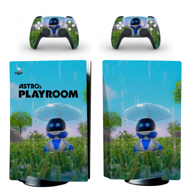 Astro's Playroom PS5 Skin Sticker And Controllers