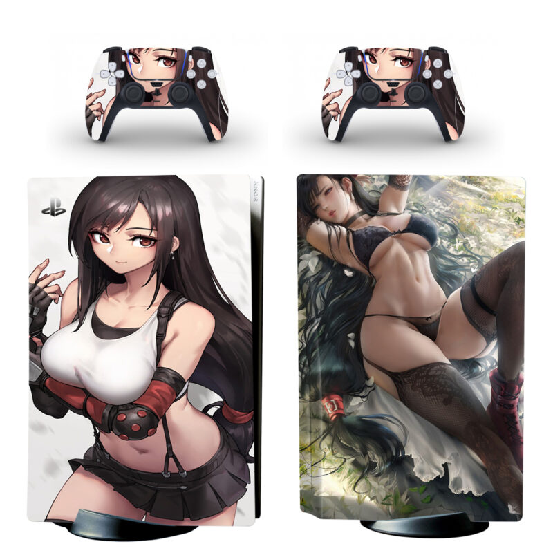 Tifa Lockhart PS5 Skin Sticker And Controllers