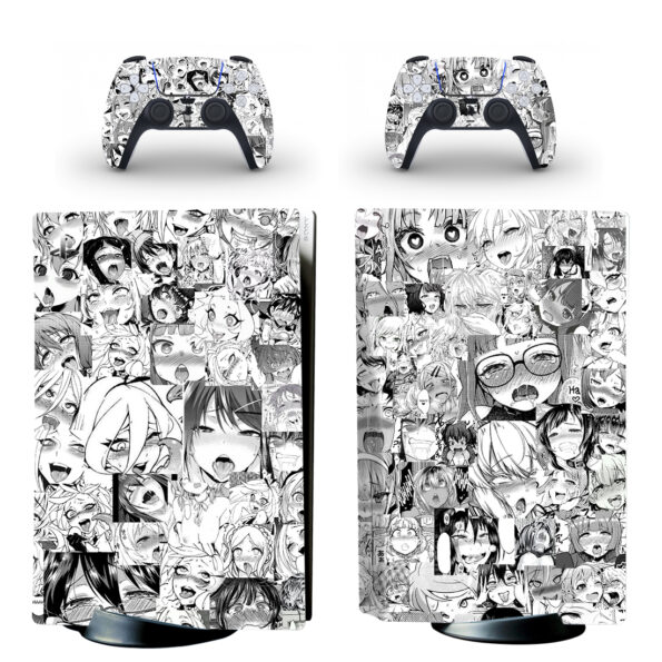 Aygo Hentai Anime Face Art Ps5 Skin Sticker And Controllers 