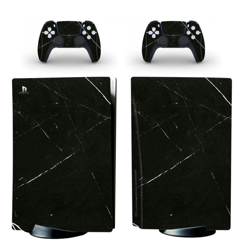 Black Marble Texture PS5 Skin Sticker Decal