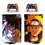 Sasuke Uchiha And Naruto Uzumaki PS5 Skin Sticker And Controllers