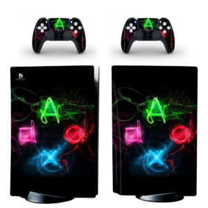 Colorful Playstation Symbols PS5 Skin Sticker Decal