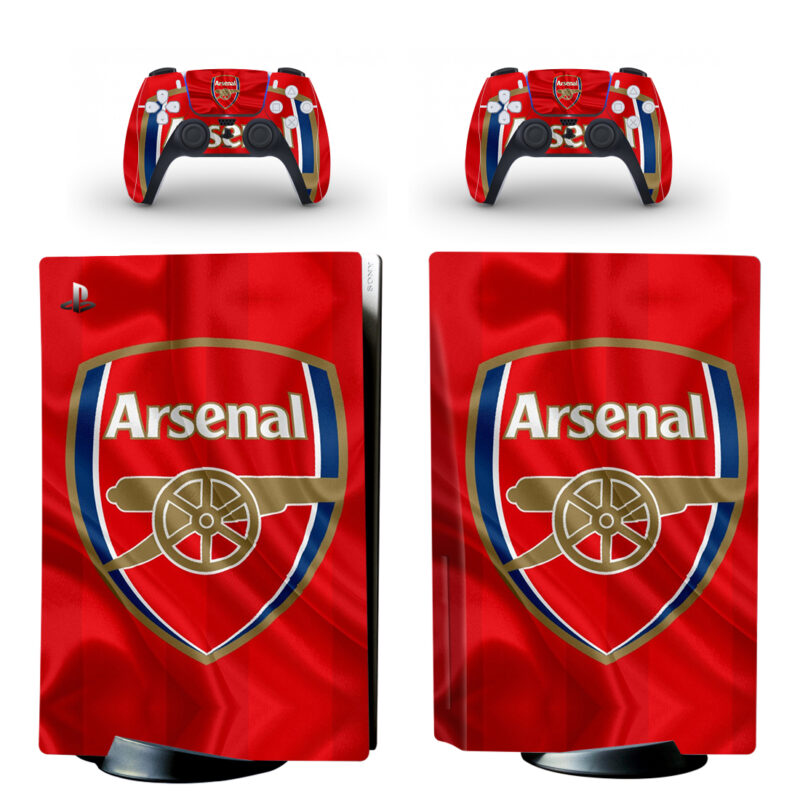 Arsenal F.C. PS5 Skin Sticker And Controllers Design 1