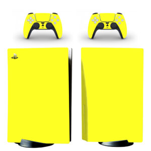 Yellow Solid Color PS5 Skin Sticker Decal