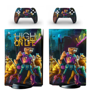 High On Life PS5 Skin Sticker And Controllers Design 2