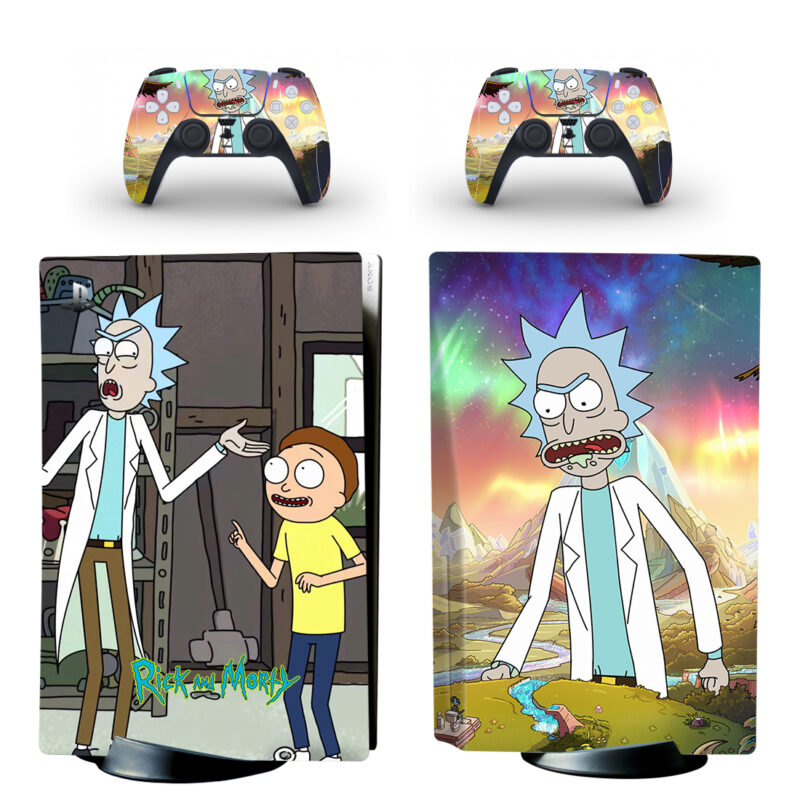 Rick And Morty PS5 Skin Sticker And Controllers Design 3