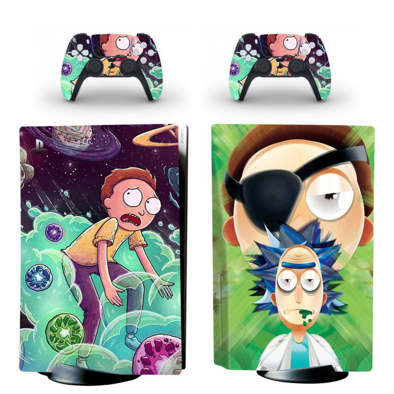 Rick And Morty PS5 Skin Sticker And Controllers Design 5