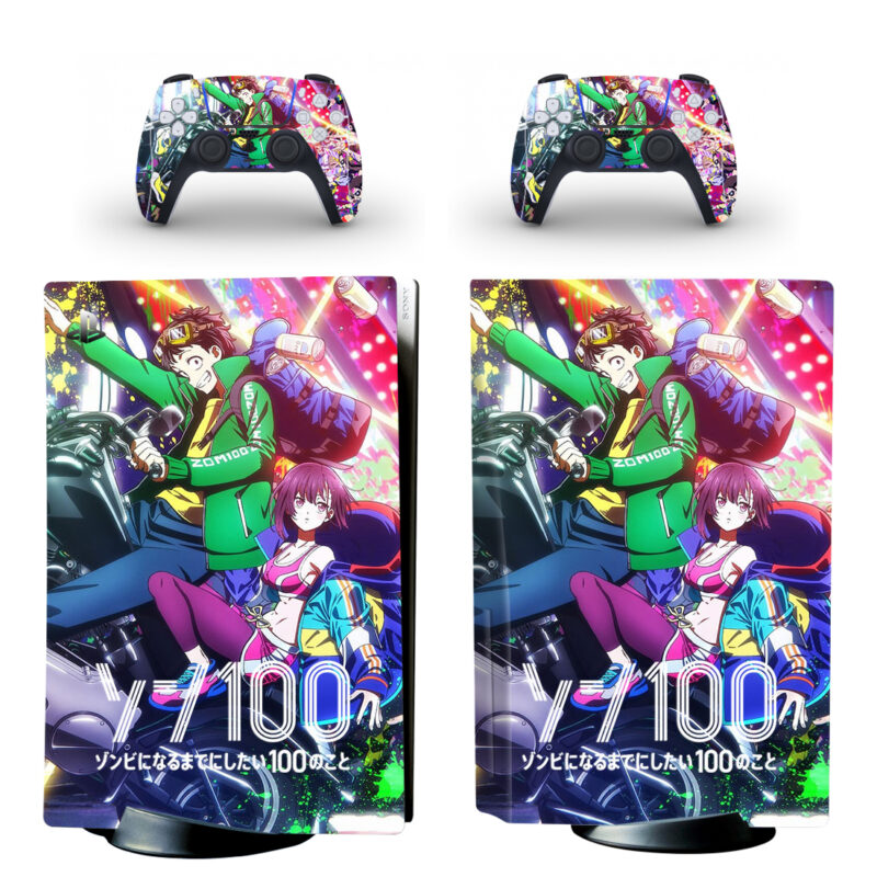 Zom 100: Bucket List Of The Dead PS5 Skin Sticker And Controllers Design 3