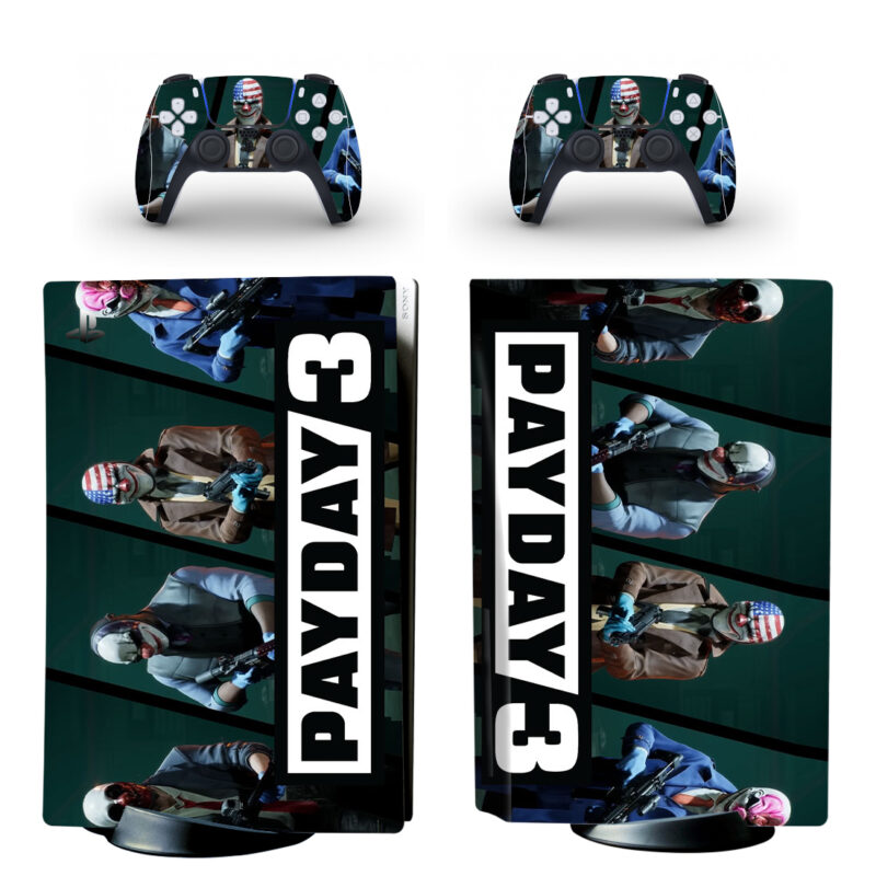 Payday 3 PS5 Skin Sticker And Controllers