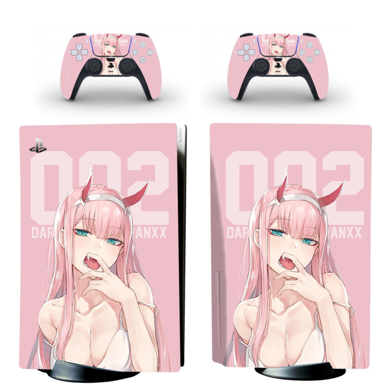 Darling In The Franxx PS5 Skin Sticker And Controllers