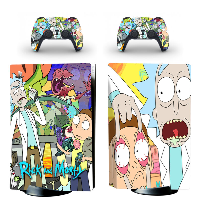 Rick And Morty PS5 Skin Sticker And Controllers Design 13