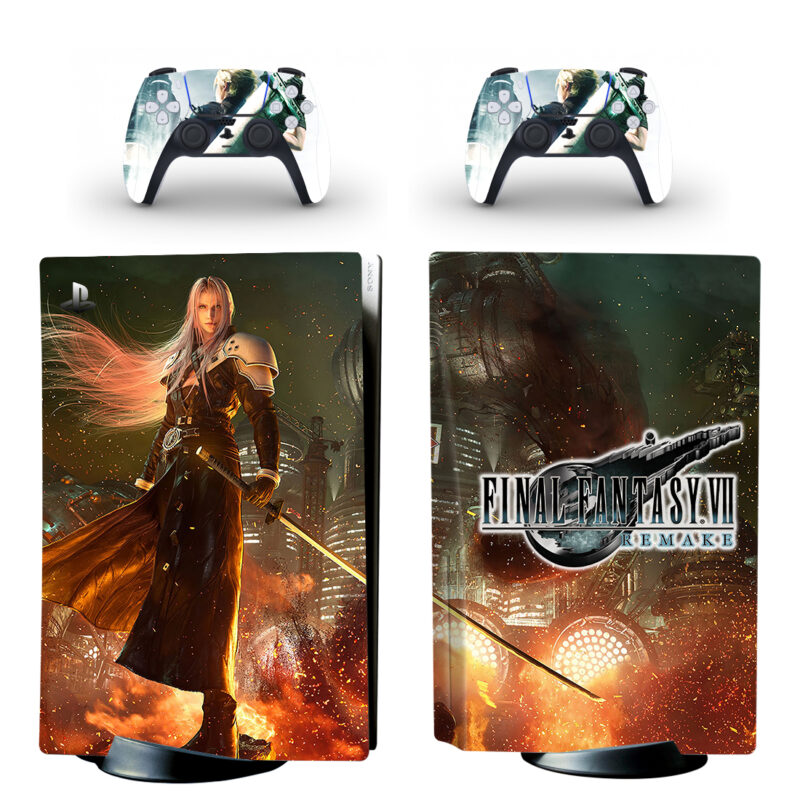 Final Fantasy VII Remake PS5 Skin Sticker And Controllers Design 4