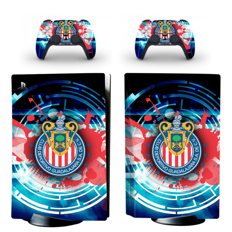 C.D. Guadalajara PS5 Skin Sticker Decal Design 1