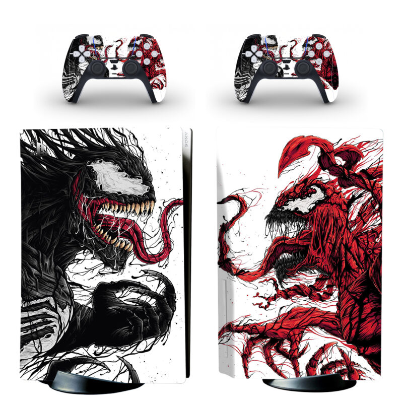 Venom PS5 Skin Sticker And Controllers Design 3