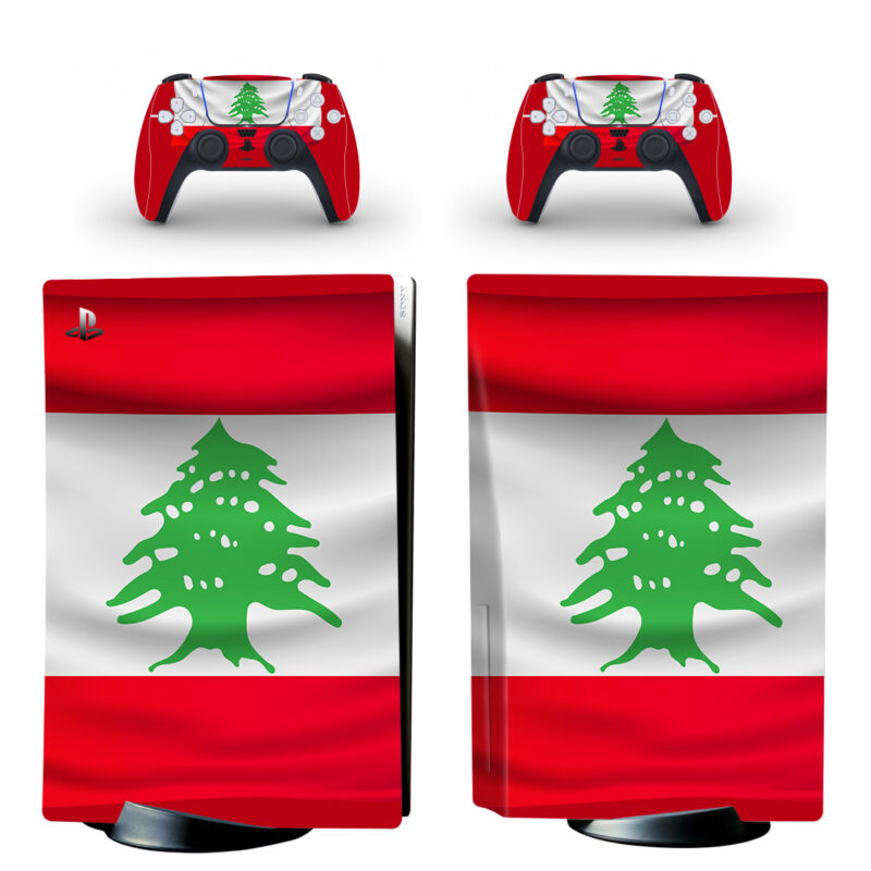 Flag Of Lebanon PS5 Skin Sticker Decal