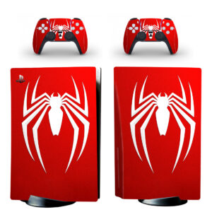 Spider-Man Symbol PS5 Skin Sticker And Controllers Design 3