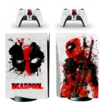 Deadpool PS5 Skin Sticker And Controllers Design 3