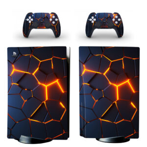 Lava Crack Abstract Background PS5 Skin Sticker Decal