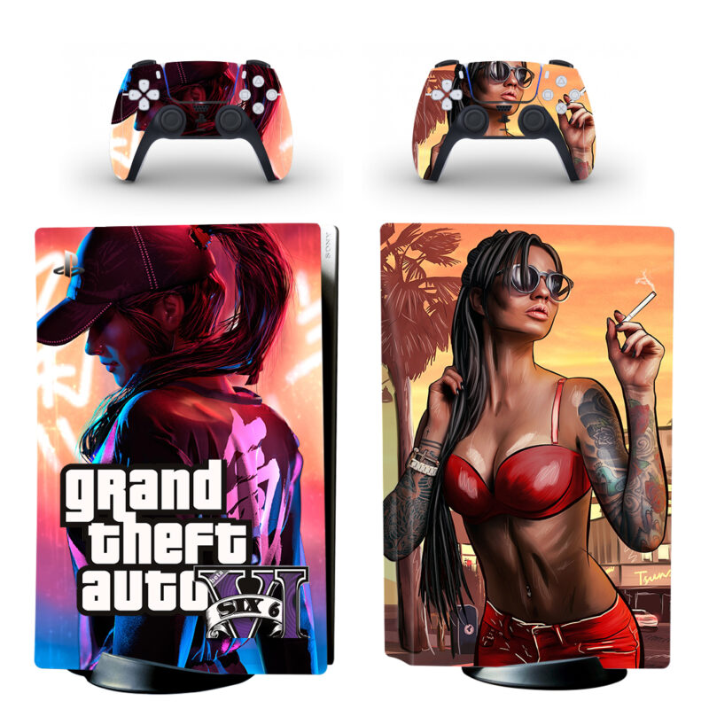 Grand Theft Auto VI PS5 Skin Sticker And Controllers Design 1