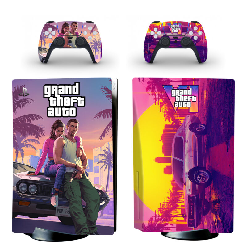 Grand Theft Auto VI PS5 Skin Sticker Decal Design 4