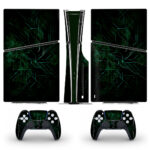 Green Technology Texture Skin Sticker For PS5 Slim