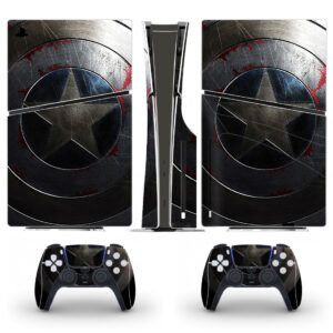 Captain America's Shield Skin Sticker For PS5 Slim