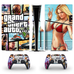 Grand Theft Auto V PS5 Slim Skin Sticker Cover Design 2