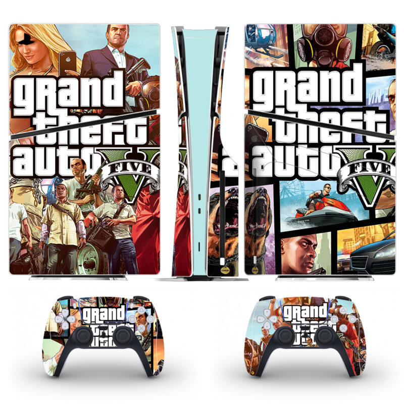 Grand Theft Auto V Skin Sticker For PS5 Slim Design 2