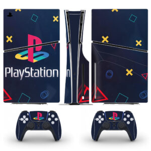 Playstation Symbol Pattern Skin Sticker For PS5 Slim