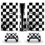 Chess Board Pattern Skin Sticker For PS5 Slim