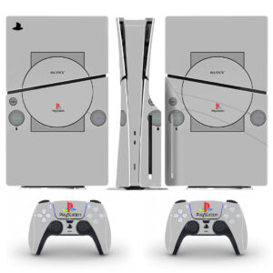 Colorful Playstation Symbol On Grey PS5 Skin Sticker Decal