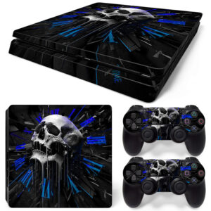 Clocks Skull Time PS4 Slim Skin Sticker Cover