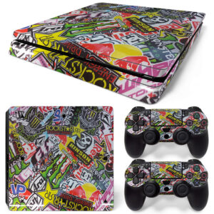 Auto-Style Sticker Bomb PS4 Slim Skin Sticker Decal