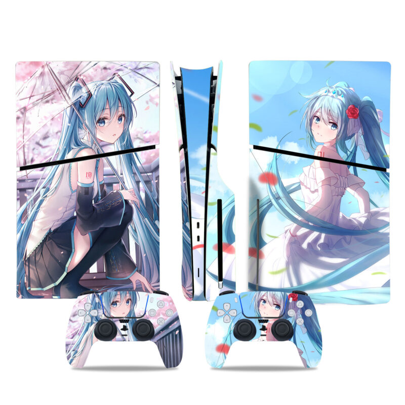 Hatsune Miku PS5 Slim Skin Sticker Cover Design 1