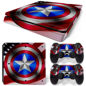 Captain America's Shield PS4 Slim Skin Sticker Cover