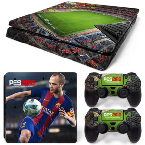 Spotify Camp Nou And Pes 2018 Pro Evolution Soccer Skin Sticker For PS4 Slim