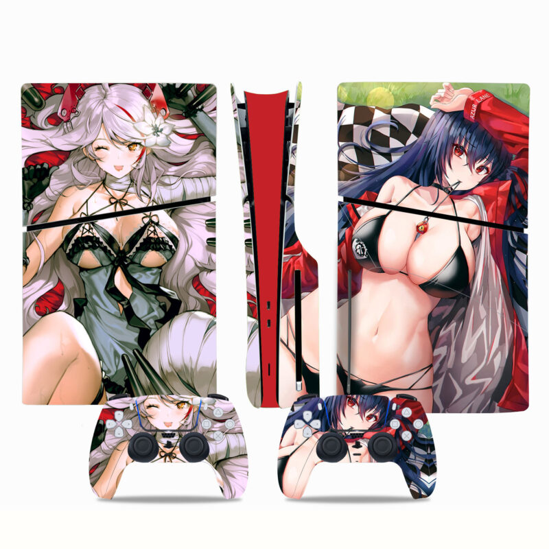 Anime Drakengard And Azur Lane PS5 Slim Skin Sticker Cover