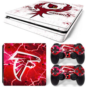 Red Lighting Atlanta Falcons and Arizona Cardinals Symbol PS4 Slim Skin Sticker Decal