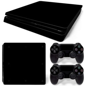 Black Color PlayStation PS4 Slim Skin Sticker Decal